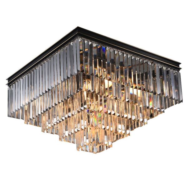 NEWPORT 31100 black+gold , Потолочный светильник, [Black+gold Clear crystal 60*60*H38 cm E14 12*60W]