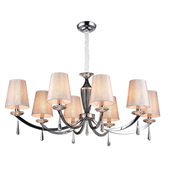 NEWPORT 3240 [без абажуров , Подвесной светильник, Chrome Clear crystal 120*78*H52.5 cm E14 8*60W]
