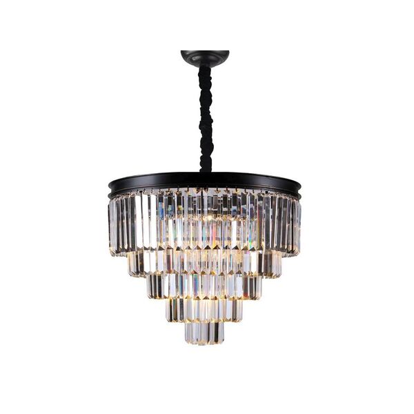 NEWPORT 31100 [black+gold , Подвесной светильник, Black+gold Clear crystal D55*H45/145 cm E14 9*60W]