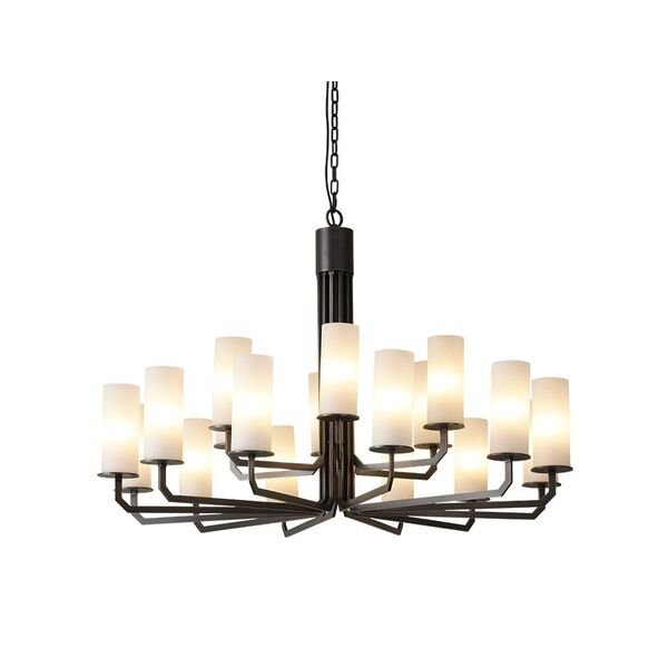 NEWPORT 35100 [Люстра, Black+gold Matt glass D111*H70 cm E14 18*60W]