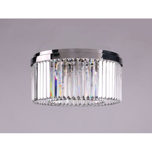 NEWPORT 10110 , Потолочный светильник, [Nickel Clear crystal D50*H22.5 cm E14 8*60W]