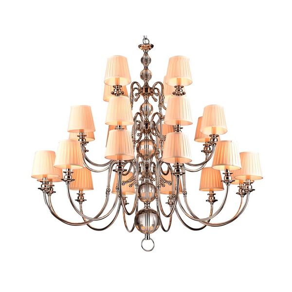 Подвесная люстра Newport [Nickel Clear glass D130*H120/220 cm Е14 24*60W]