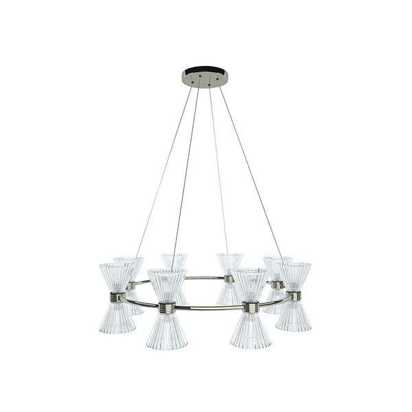 NEWPORT 3610 3618/S nickel , Подвесной светильник, Nickel Shade clear glass D85*H120 cm E14 16*60W