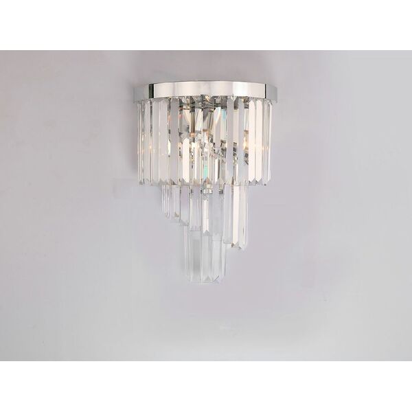 NEWPORT 31100 31103/A nickel right , Бра, Nickel Clear crystal L30*H47*Sp17 cm E14 3*60W