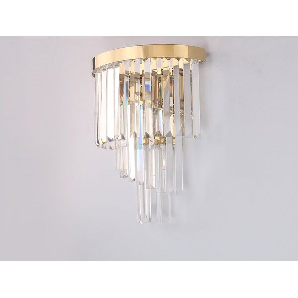 NEWPORT 31100 31103/A gold right , Бра, Gold Clear crystal L30*H47*Sp17 cm E14 3*60W