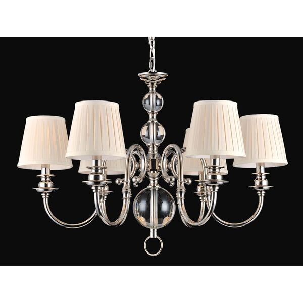Подвесная люстра Newport [Nickel Clear glass D75*Н51/151 см Е14 6*60W]