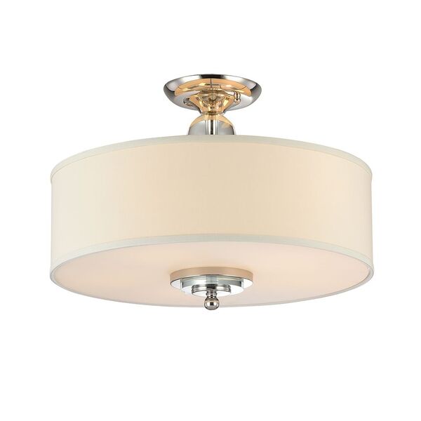 NEWPORT 31300, Потолочный светильник, [Nickel Clear crystal Shade beige D70*H43,5 cm E27 9*60W]