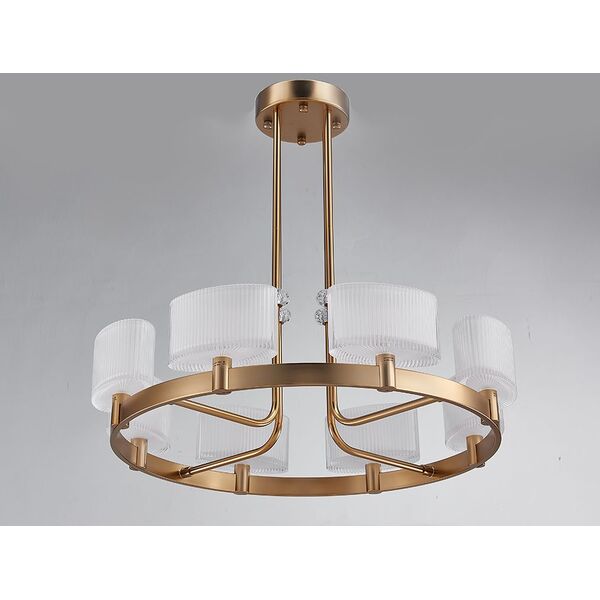 NEWPORT 4330 gold , Люстра, [French gold White matt glass D64*H20 cm G9 8*60W]