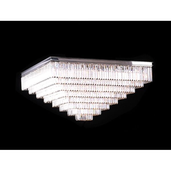 NEWPORT 31100 nickel , Потолочный светильник, [Nickel Clear crystal 110*110*H58 cm E14 33*60W]