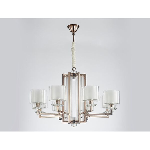 NEWPORT 4400 4408+1/C black nickel , Люстра, Black nickel Clear crystal Clear glass D87*H53 cm E14 8