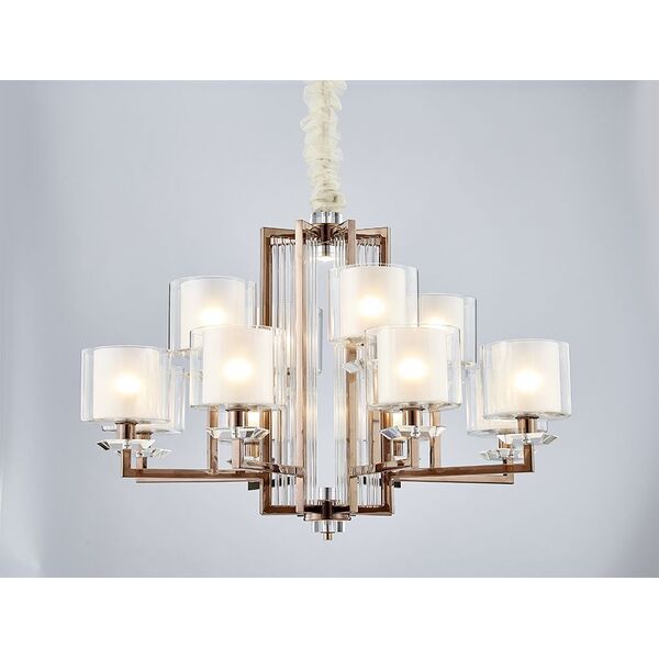 NEWPORT 4400 [Люстра, Black nickel Clear crystal Clear glass D91*H57 cm E14 12*60W+ LED 2*5W]