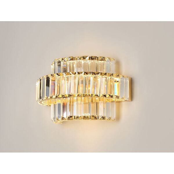 NEWPORT 8440 8443/A gold , Бра, Gold Clear crystal L30*H20*Sp19 cm LED 21W 3000K 2310Lm