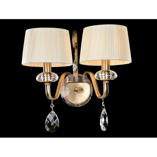 NEWPORT  Бра 1700 [Bronze Clear crystal Shade beige L40*H34*Sp22 cm E14 2*60W]