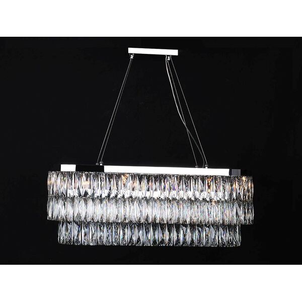 NEWPORT 10120 [Подвесной светильник, Chrome Clear crystal 90*28*H34/134 cm E14 14*60W]