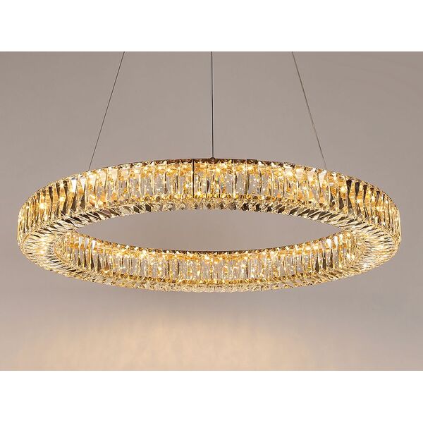 NEWPORT 8260 8261/S gold , Подвесной светильник, Gold Clear crystal D80*H250 cm Chip LED 3000K 60W