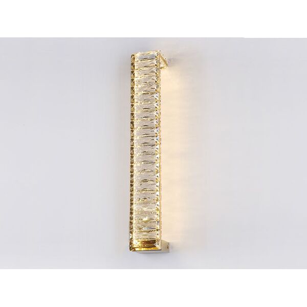 NEWPORT 8240 8241/A gold , Бра, Gold Clear crystal L7.6*H52*Sp8.5 cm Chip LED 10 W 3000K 1100Lm