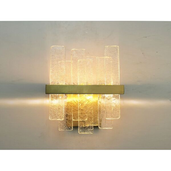 NEWPORT 10820 10822/A , Бра, Brushed brass Clear crystal L25*H28*Sp10 cm LED strip 9W 3000K