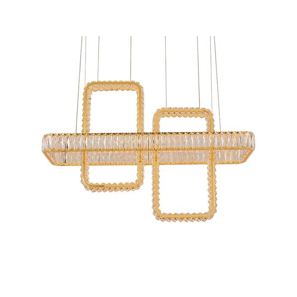 NEWPORT 8230 8232+2/S gold , Подвесной светильник, Gold Clear crystal L90*26*H50/250 cm Chip LED 62W