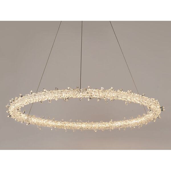 NEWPORT 8280 8281/800 , Подвесной светильник, Chrome Clear crystal D80*W5*H250 cm Chip LED 93W