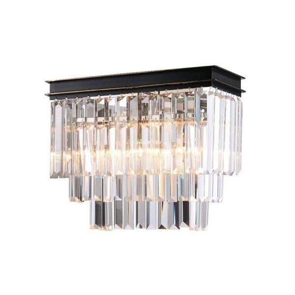 NEWPORT  Бра 31100 [Black+gold Clear crystal L36*H30*Sp15 cm E14 2*60W]