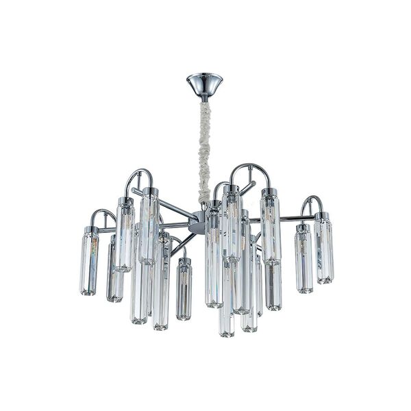 NEWPORT 4520 4526+3/C chrome , Люстра, Chrome Clear crystal D72*H40 cm G9 18*60W