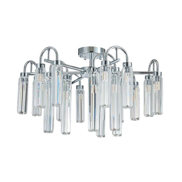 NEWPORT 4520 4526+3/PL chrome , Потолочный светильник, Chrome Clear crystal D72*H40 cm G9 18*60W