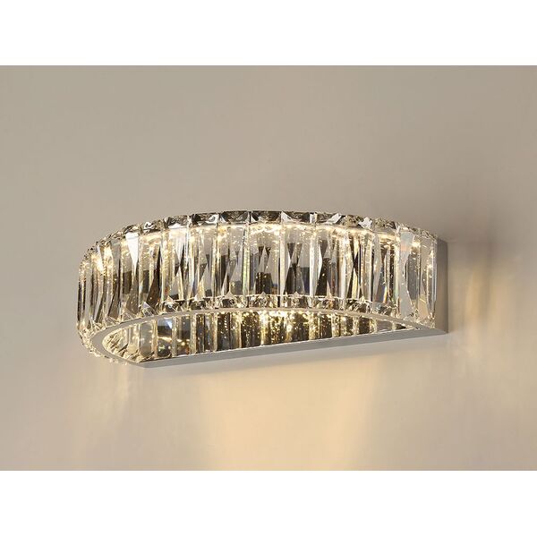 NEWPORT 8240 8242/A chrome , Бра, Chrome Clear crystal L30*H7,6*Sp19 cm Chip LED 9W 3000K 990Lm