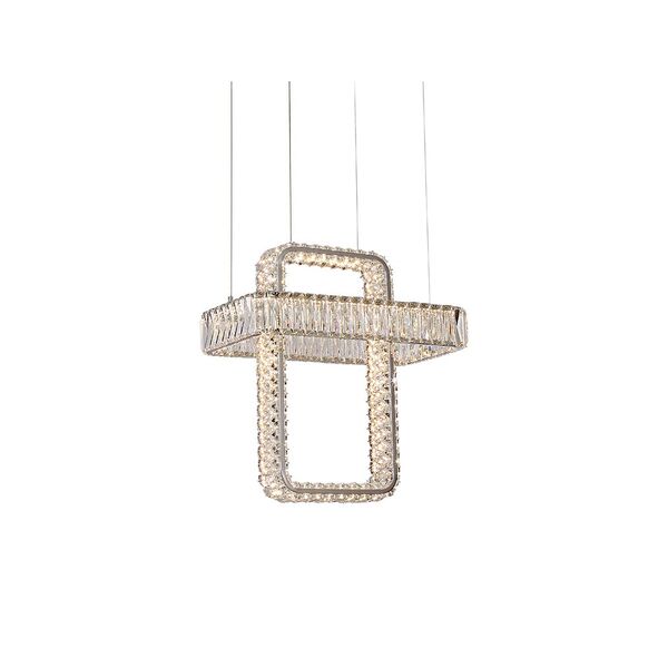 NEWPORT 8230 8231+1/S chrome , Подвесной светильник, Сhrome Clear crystal L50*26*H50/250 cm Chip LED
