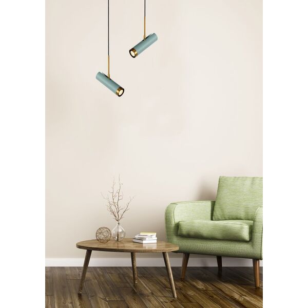 SELIN Pendant 1x GU10/35W Bleu/matt yellow copper