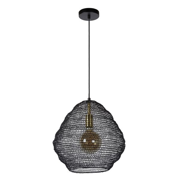 SAAR Pendant E27/60W Ø 38 cm Black