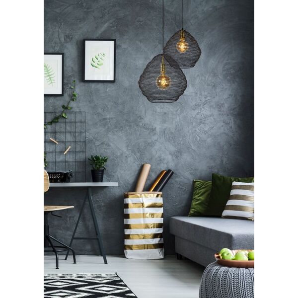 SAAR Pendant E27/60W Ø 38 cm Black