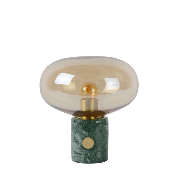 CHARLIZE Table lamp E27/40W Amber glass/Green marb