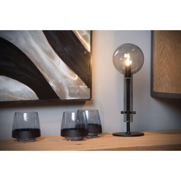 LONE Table lamp G9/28W Smoke Glass/Black