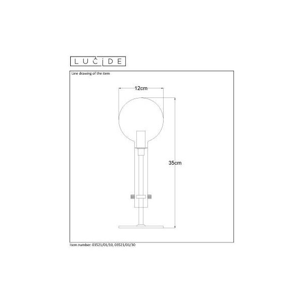 LONE Table lamp G9/28W Smoke Glass/Black