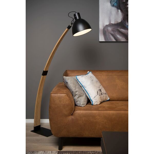 CURF Floorklamp E27/60W Plywood-Metal Black