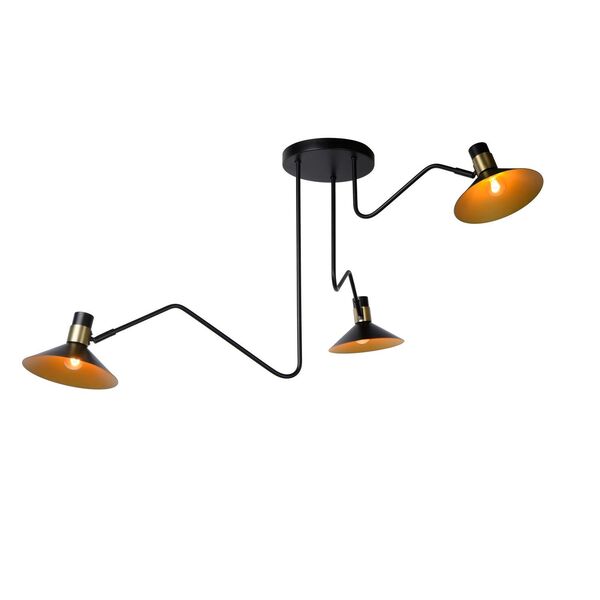 PEPIJN Ceiling Light 3xE14 Black/Gold