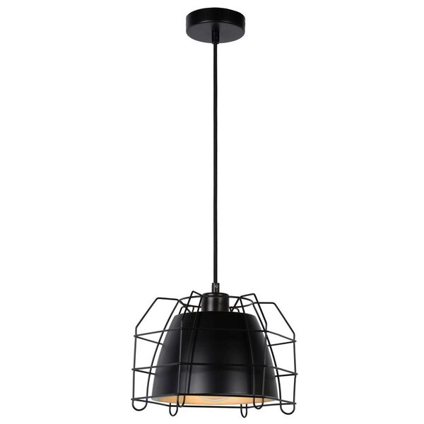 GRID Pedant 1xE27 26/26/18cm Black/Silver