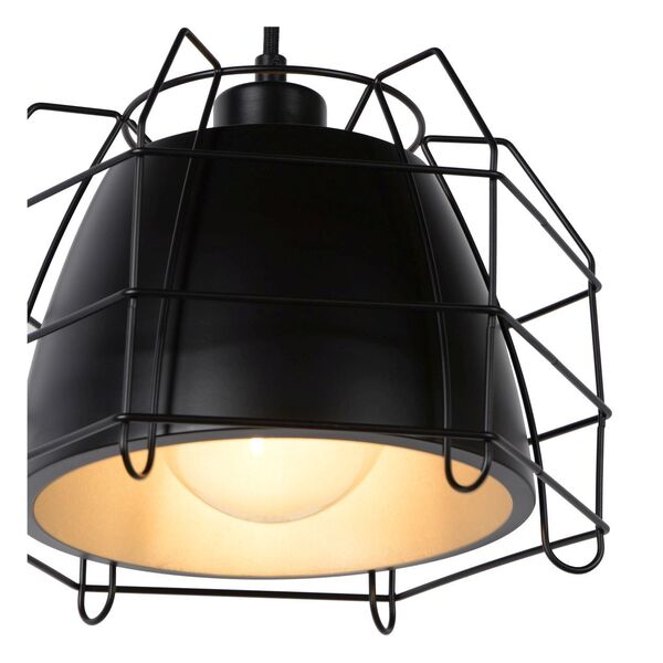 GRID Pedant 1xE27 26/26/18cm Black/Silver