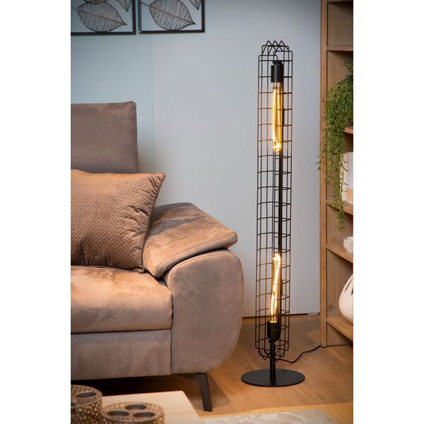 LATTICE Floorlamp E27/40W Black