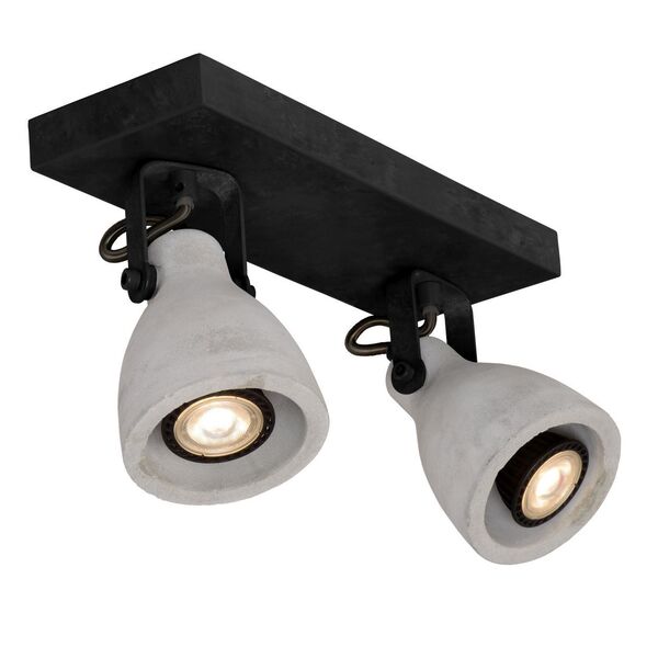 CONCRI-LED Spot 2xGU10/5Wincll 320LM 3000K Black