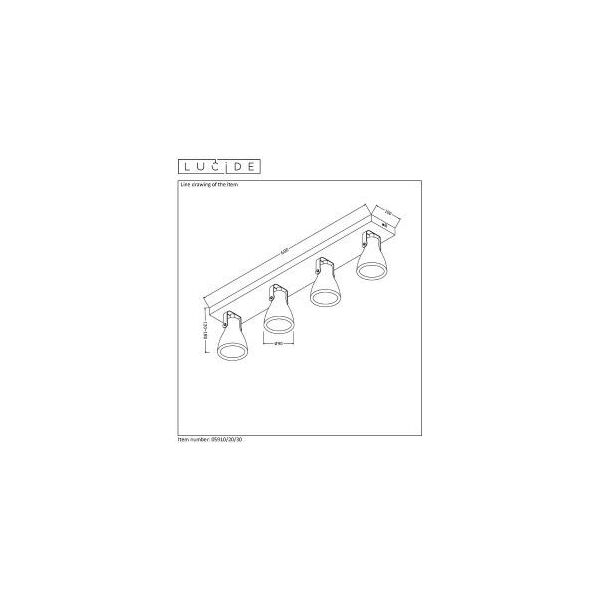 CONCRI-LED Spot 4xGU10/5Wincl 320LM 3000K  Black