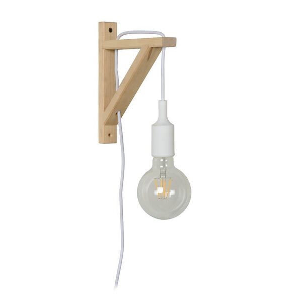FIX Wall Light E27 excl. H22cm Wood/ White