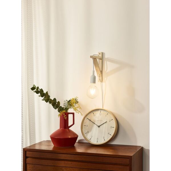 FIX Wall Light E27 excl. H22cm Wood/ White