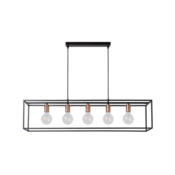 ARTHUR Pendant 5xE27 25/25/110cm Black