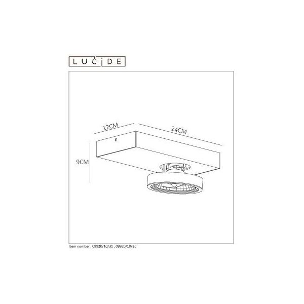 NENAD Spot AR111 10W 15.4/12/8cm Grey