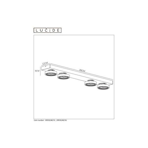 NENAD Spot AR111 4x10W 89/12/8cm White