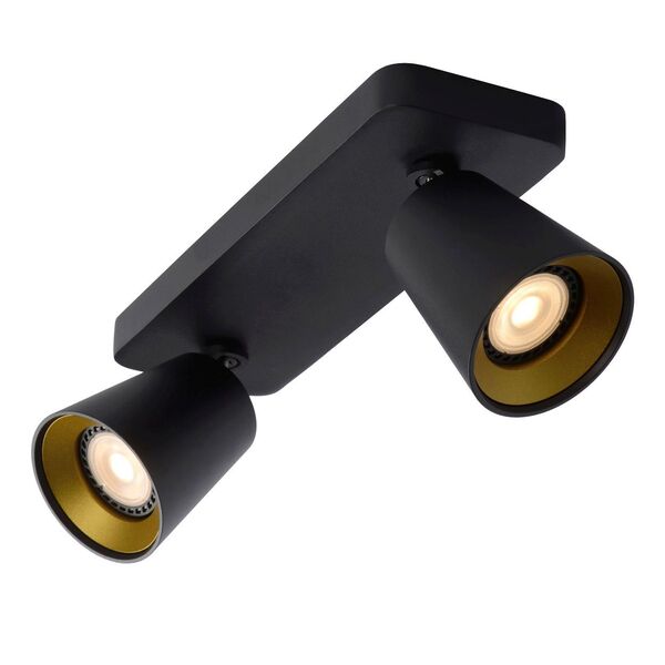 TURNON Ceiling spotlight 2xGU10/5W Black / Gold