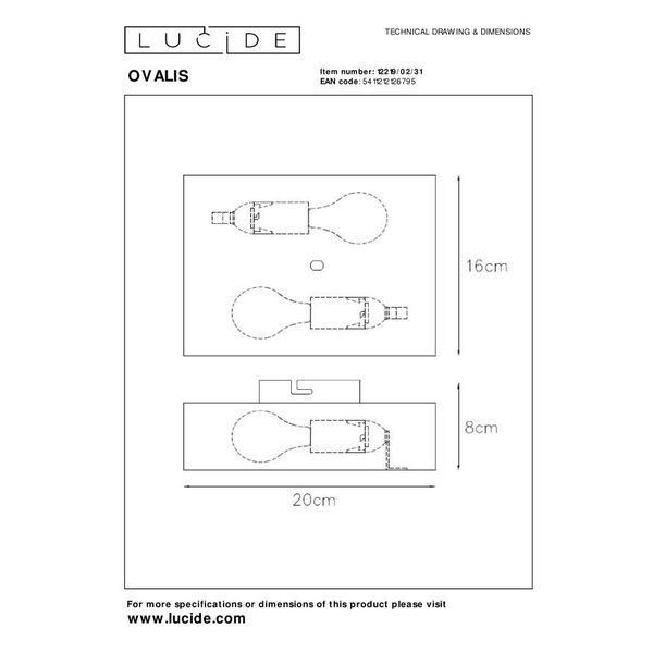 OVALIS Wall Light 2xE14/9W excl. White