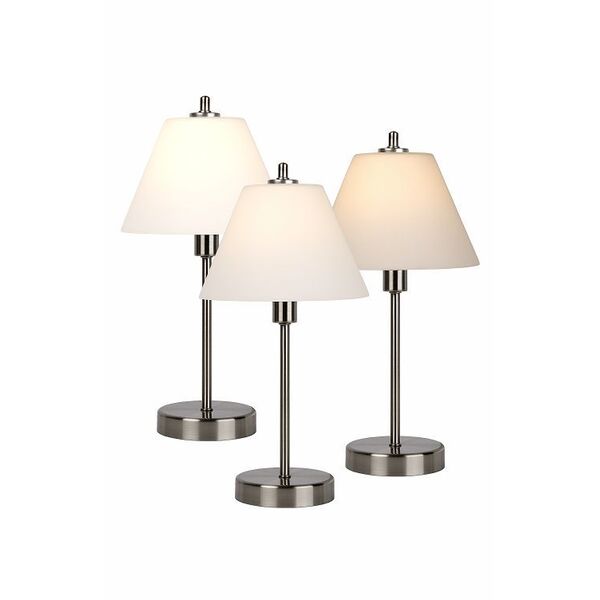Touch TWO table Lamp E14/40W Sat chrome/Opal G