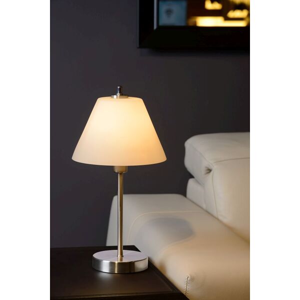 Touch TWO table Lamp E14/40W Sat chrome/Opal G